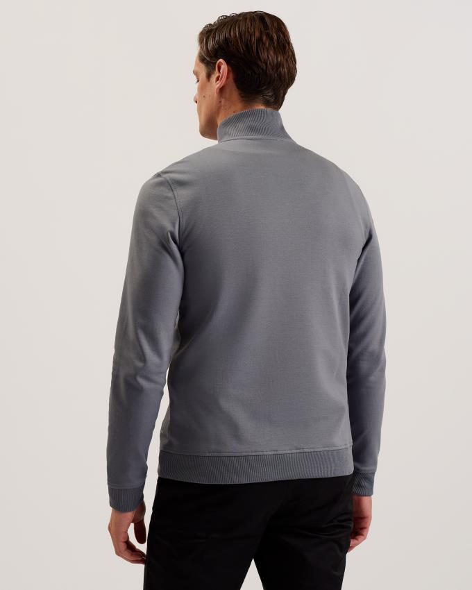 Pulls De Golf Ted Baker Half Zip Funnel Neck Grise Homme | PIU-69737415